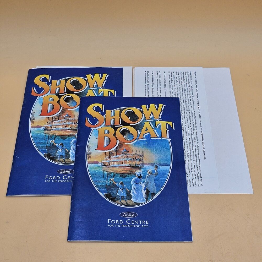 Vintage Show Boat Playbill From The Ford Centre For Performing Arts Lot Of 2